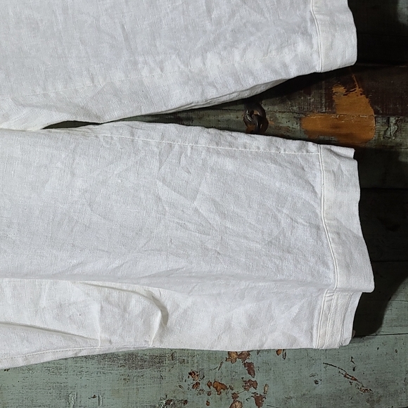 Script 100% linen capris - Picture 3 of 7